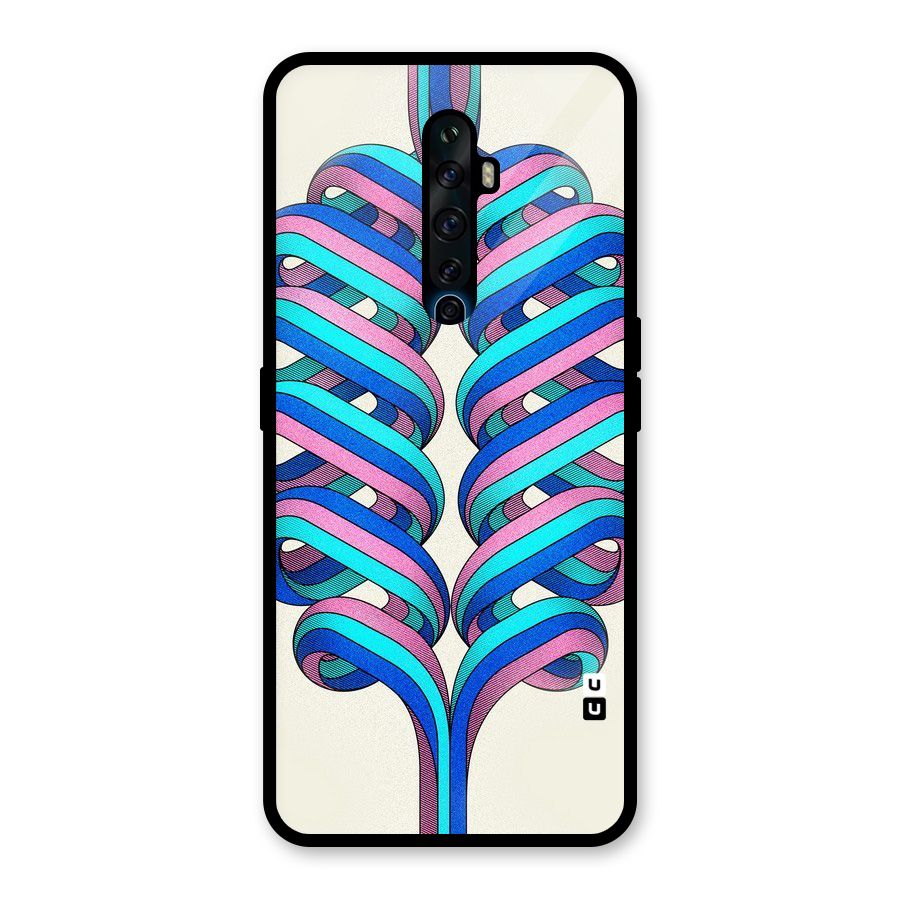 Coil Abstract Pattern Glass Back Case for Oppo Reno2 F