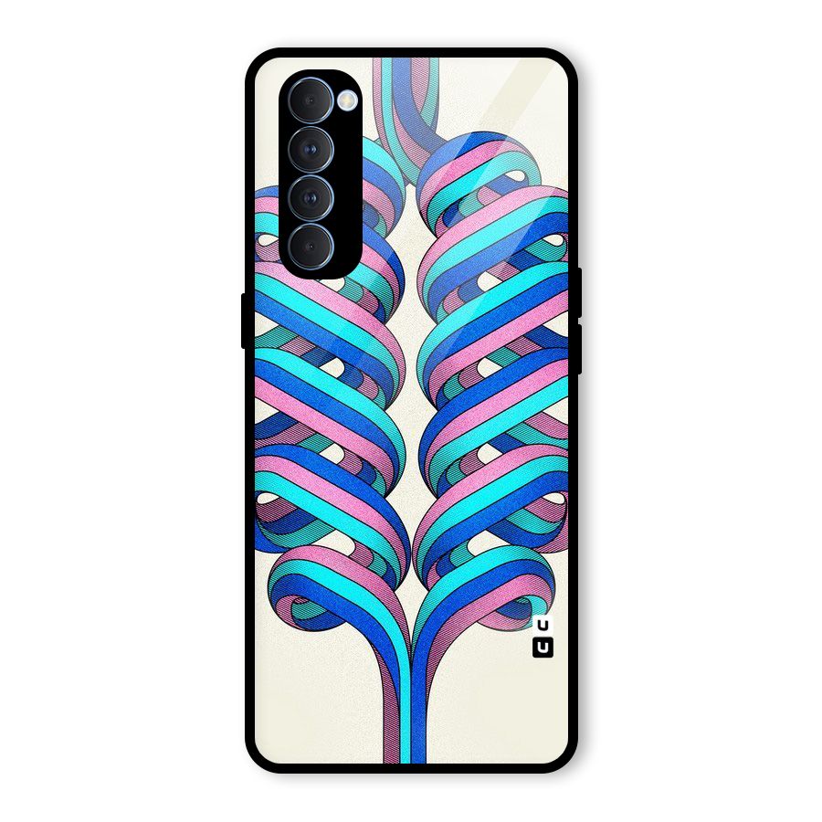 Coil Abstract Pattern Glass Back Case for Oppo Reno4 Pro