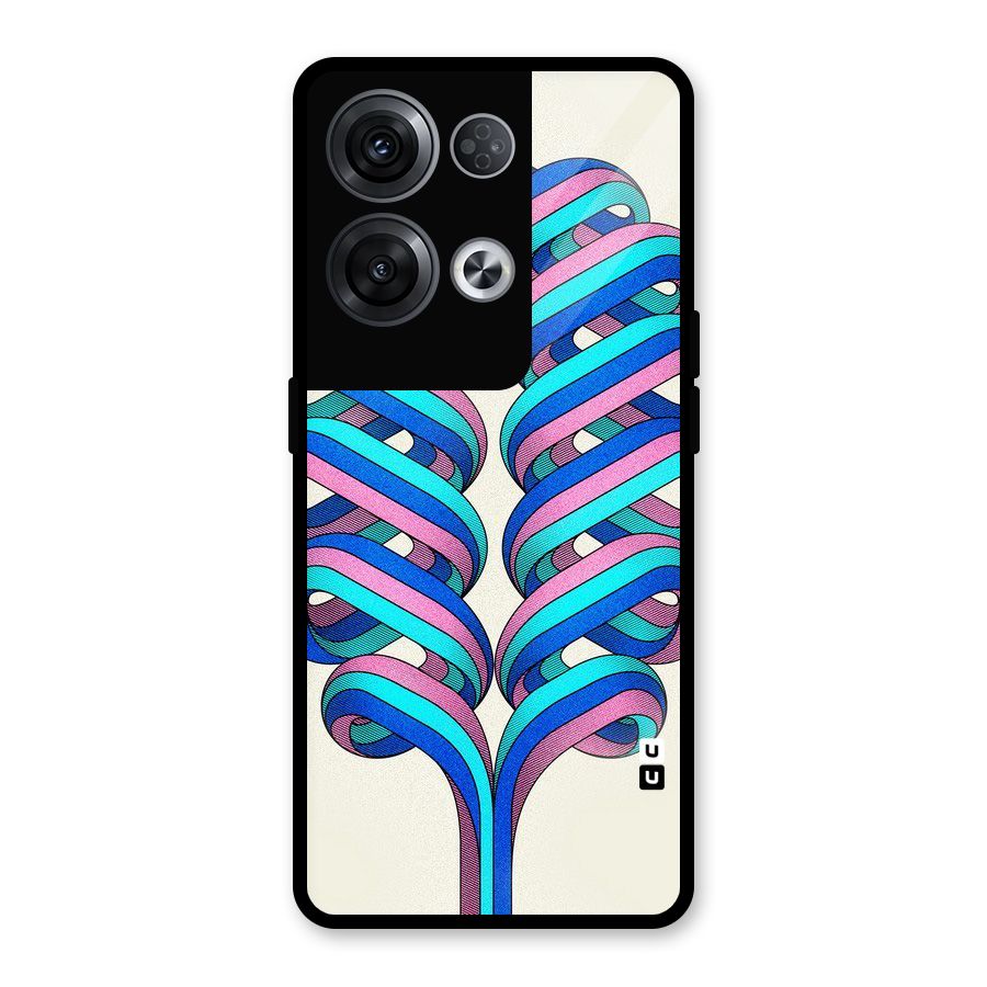 Coil Abstract Pattern Glass Back Case for Oppo Reno8 Pro 5G