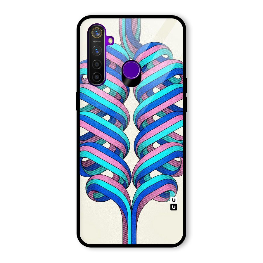 Coil Abstract Pattern Glass Back Case for Realme 5 Pro