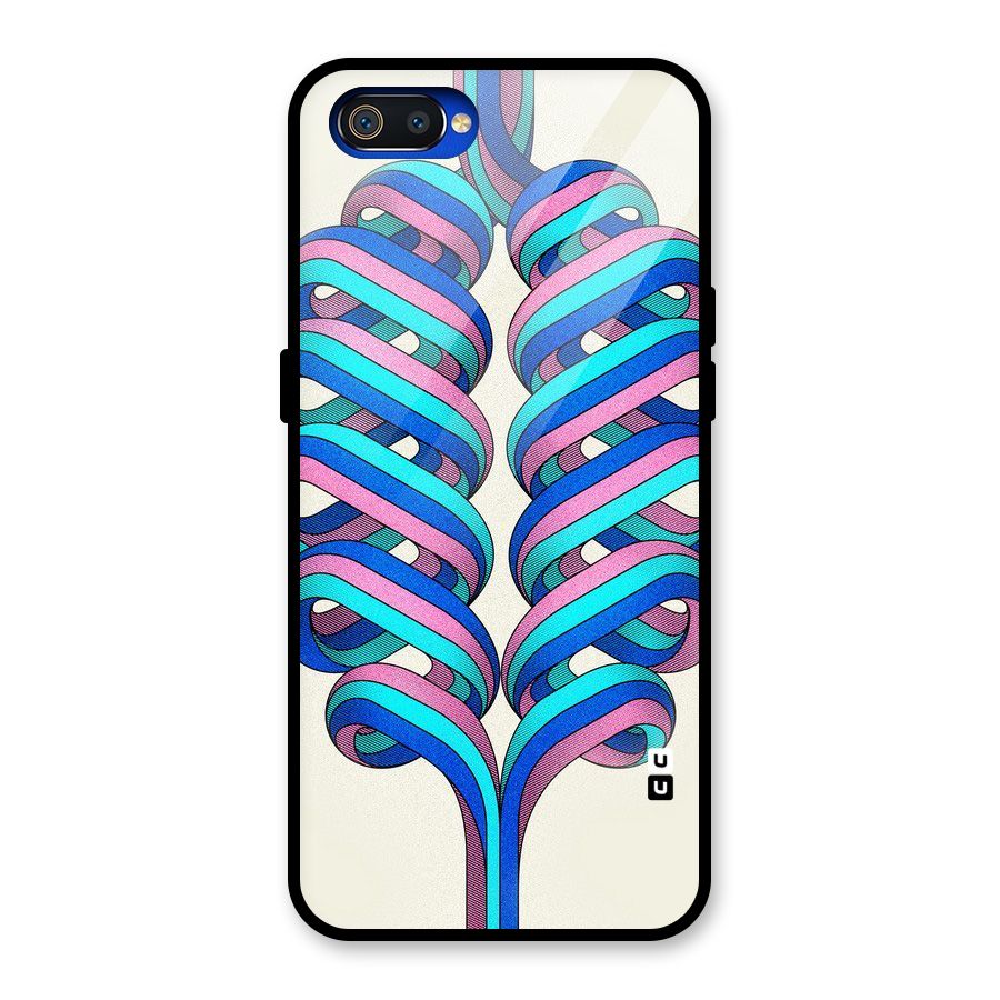 Coil Abstract Pattern Glass Back Case for Realme C2