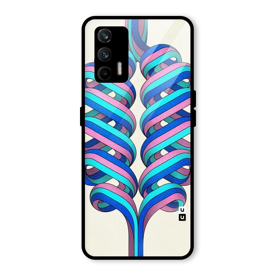 Coil Abstract Pattern Glass Back Case for Realme GT 5G