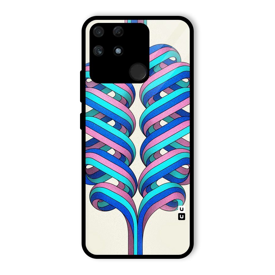 Coil Abstract Pattern Glass Back Case for Realme Narzo 50A