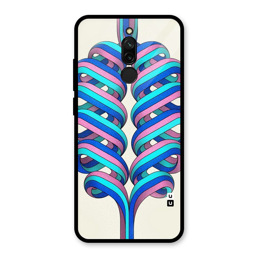 Coil Abstract Pattern Glass Back Case for Redmi 8