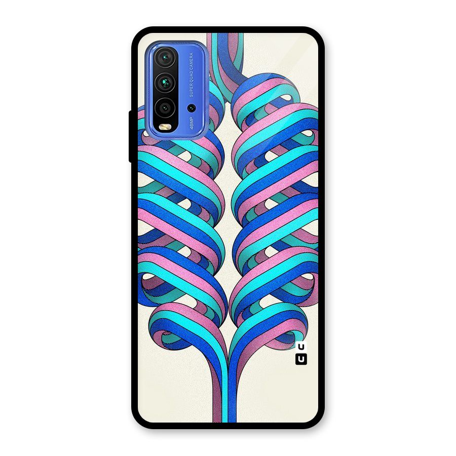 Coil Abstract Pattern Glass Back Case for Redmi 9 Power