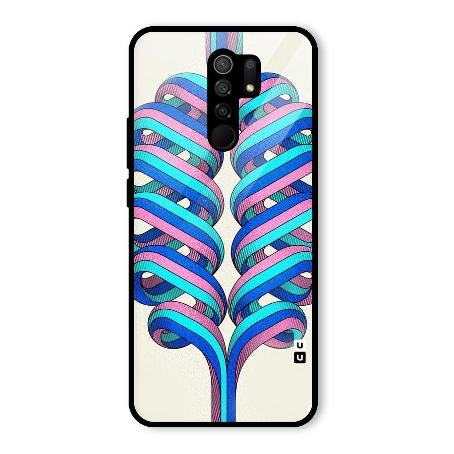 Coil Abstract Pattern Glass Back Case for Redmi 9 Prime