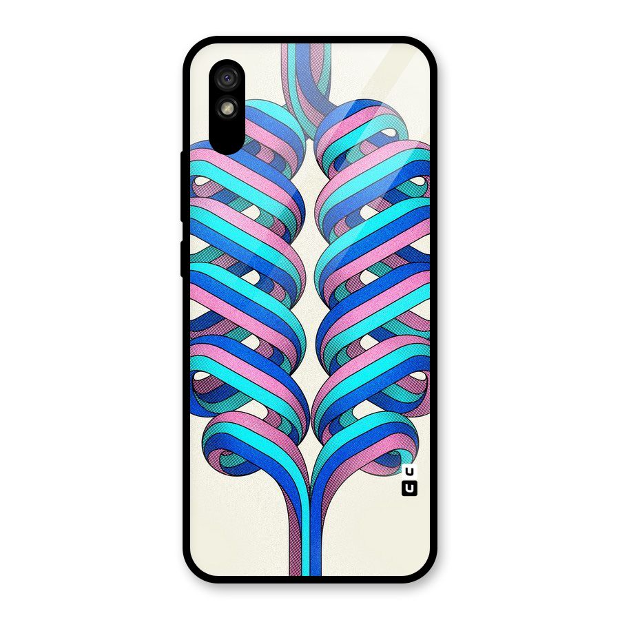 Coil Abstract Pattern Glass Back Case for Redmi 9i