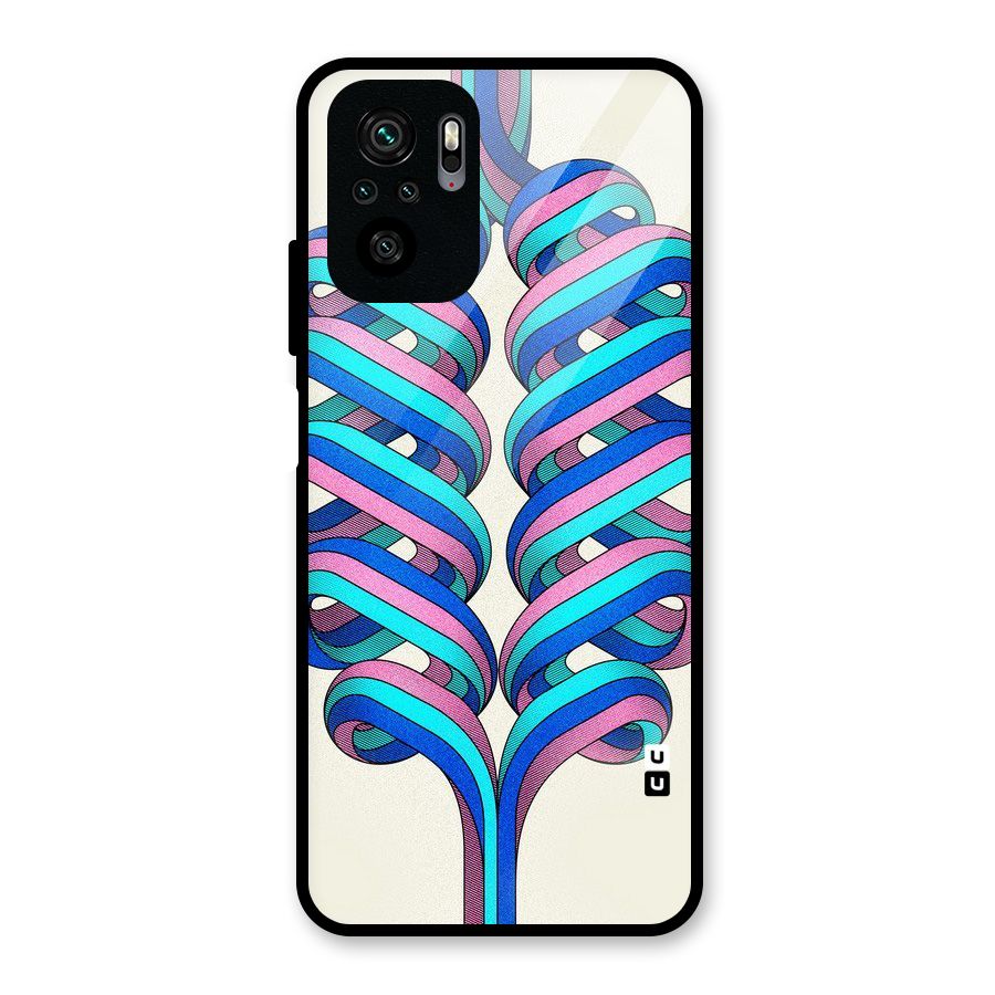 Coil Abstract Pattern Glass Back Case for Redmi Note 10S