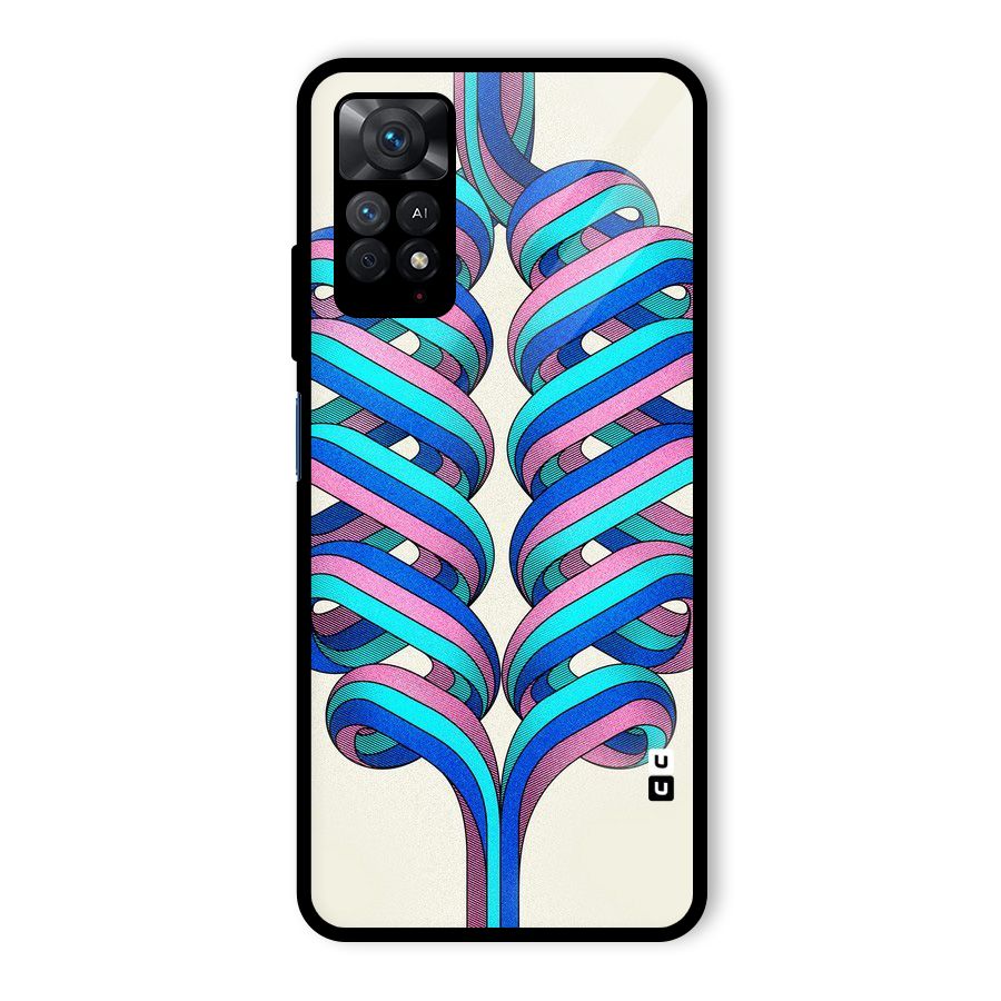 Coil Abstract Pattern Glass Back Case for Redmi Note 11 Pro Plus 5G