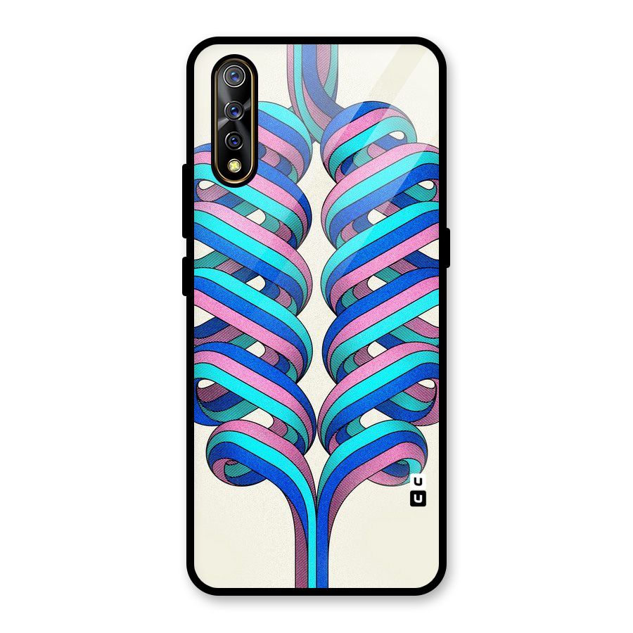 Coil Abstract Pattern Glass Back Case for Vivo S1