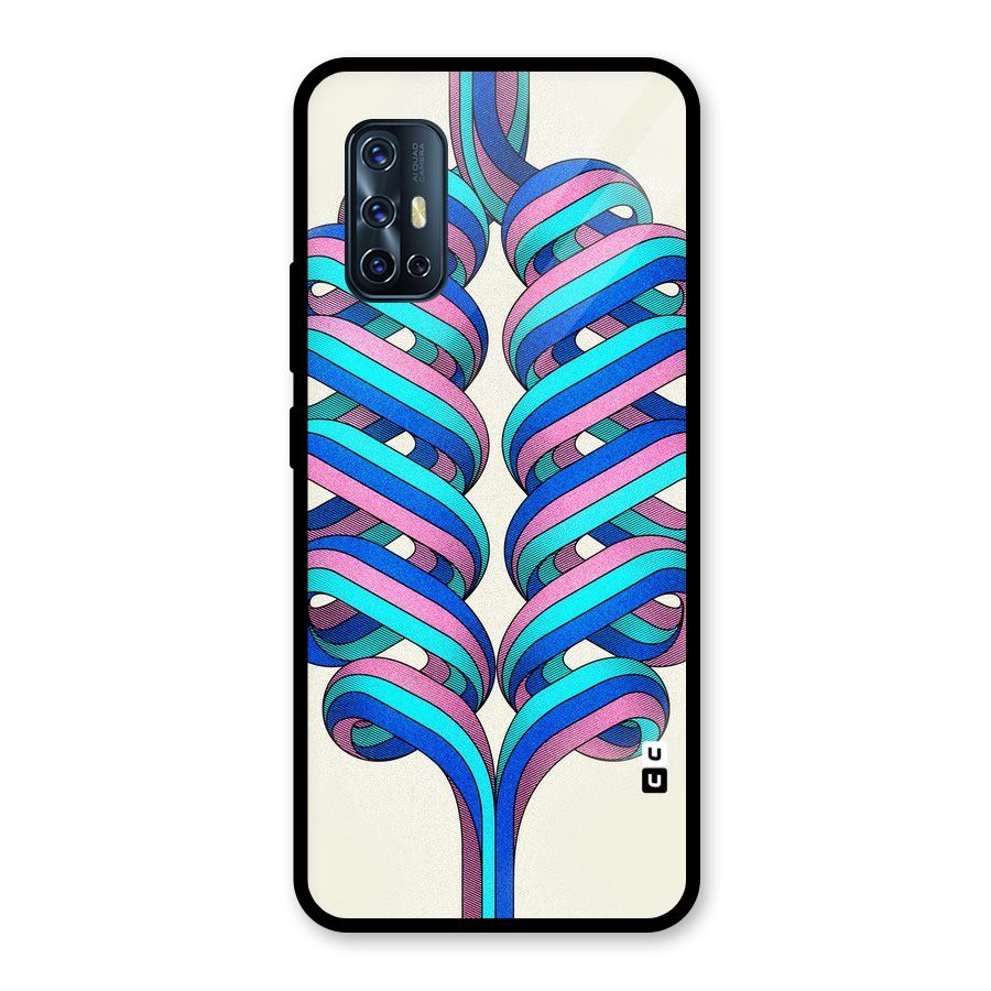 Coil Abstract Pattern Glass Back Case for Vivo V17