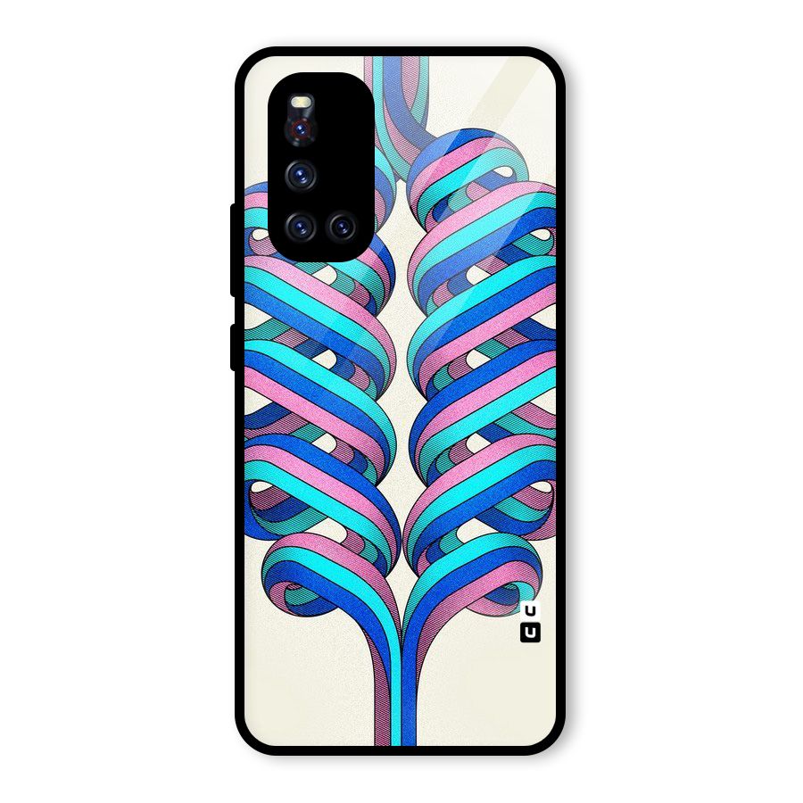 Coil Abstract Pattern Glass Back Case for Vivo V19