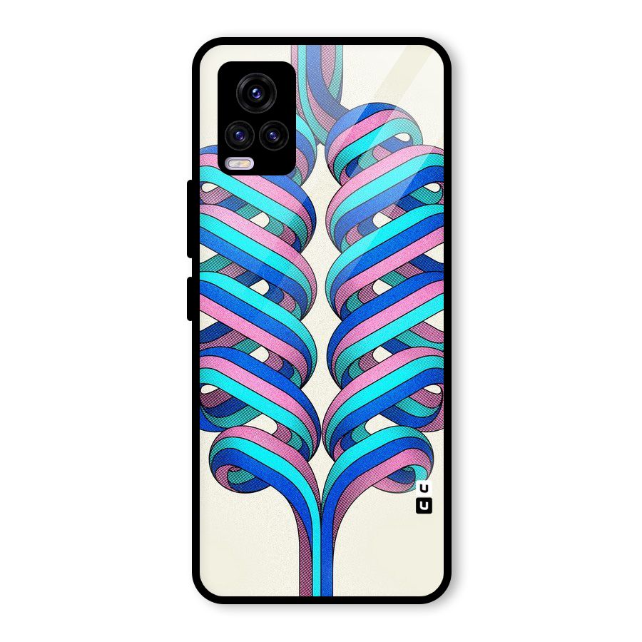 Coil Abstract Pattern Glass Back Case for Vivo V20