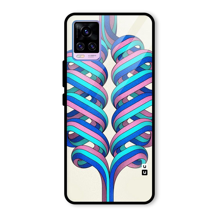 Coil Abstract Pattern Glass Back Case for Vivo V20 Pro