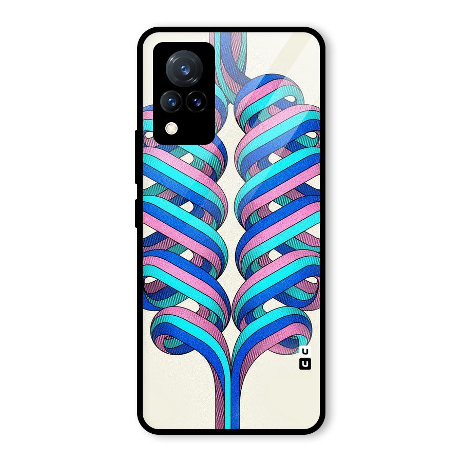Coil Abstract Pattern Glass Back Case for Vivo V21 5G