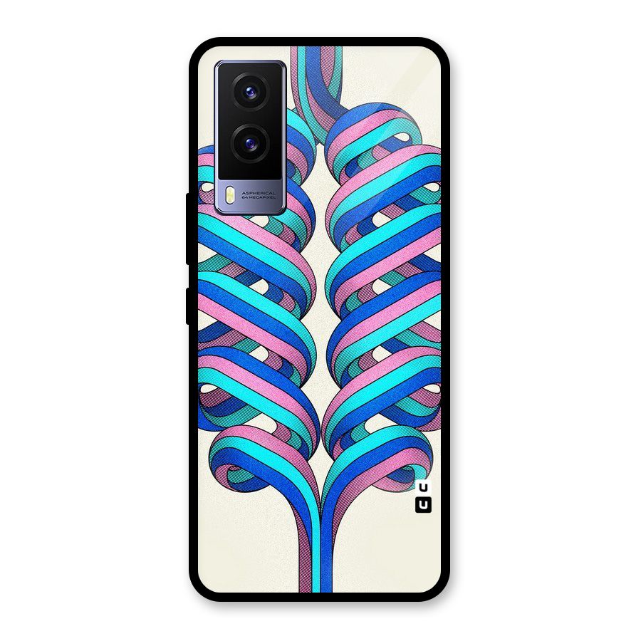 Coil Abstract Pattern Glass Back Case for Vivo V21e 5G