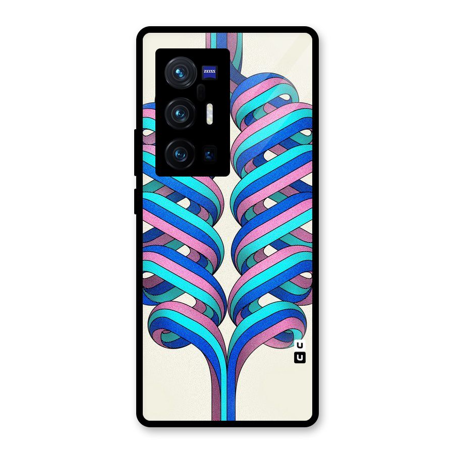 Coil Abstract Pattern Glass Back Case for Vivo X70 Pro Plus