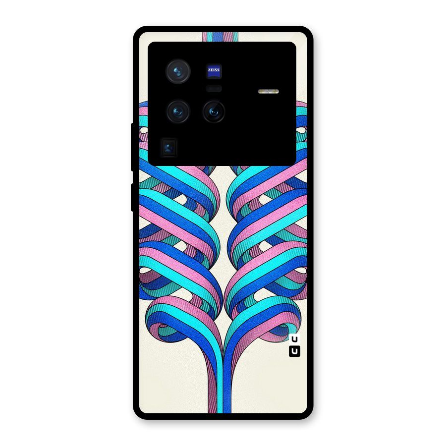 Coil Abstract Pattern Glass Back Case for Vivo X80 Pro