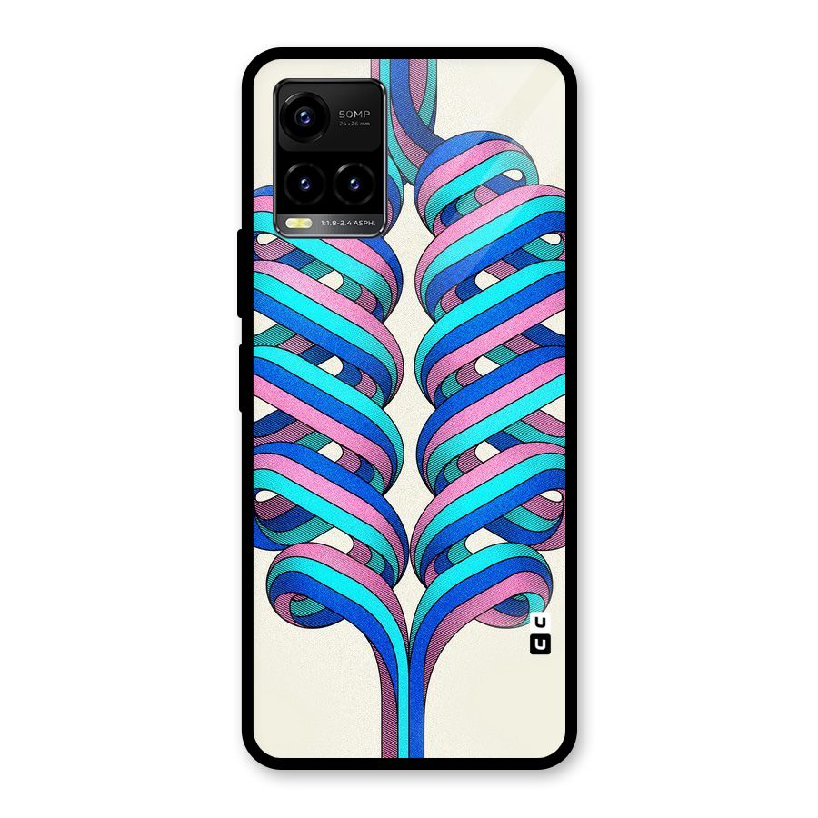 Coil Abstract Pattern Glass Back Case for Vivo Y21A