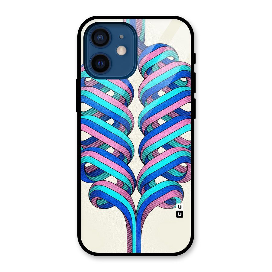 Coil Abstract Pattern Glass Back Case for iPhone 12 Mini
