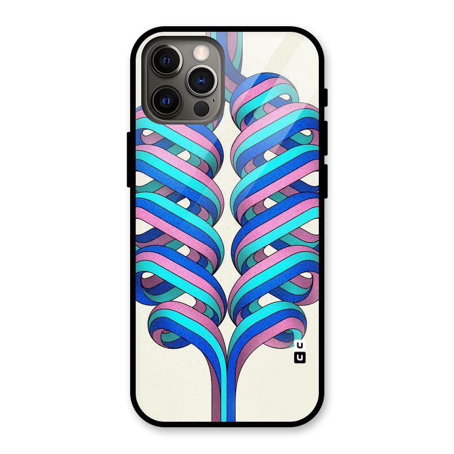 Coil Abstract Pattern Glass Back Case for iPhone 12 Pro