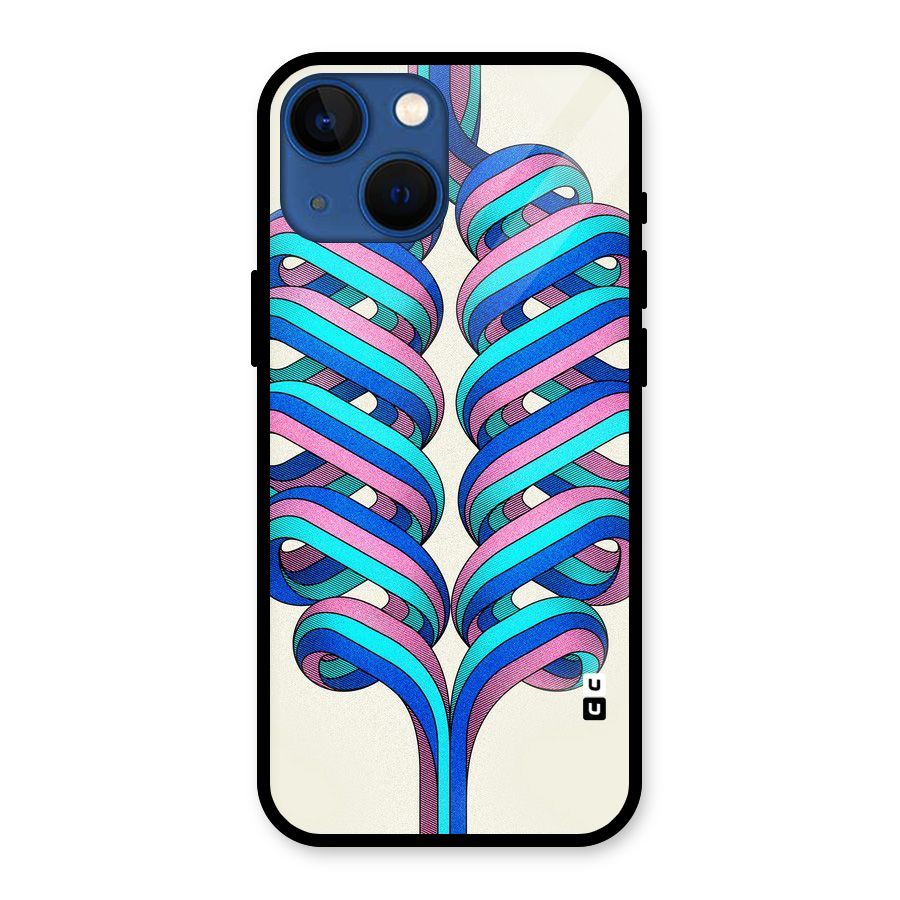 Coil Abstract Pattern Glass Back Case for iPhone 13 Mini