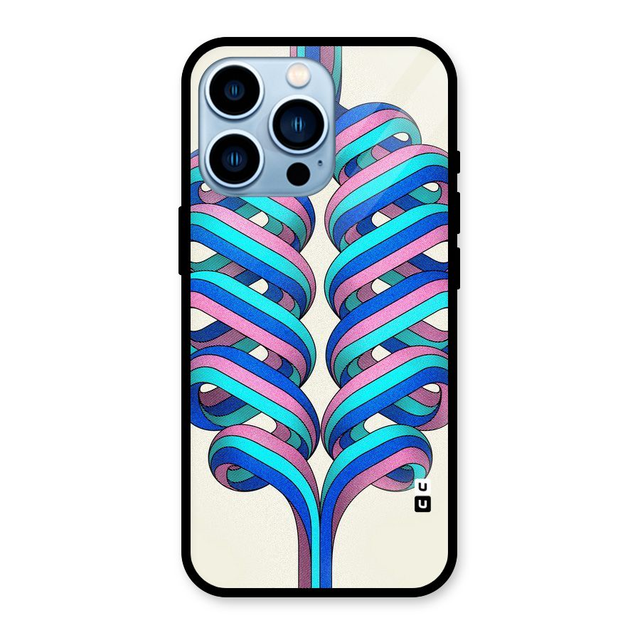 Coil Abstract Pattern Glass Back Case for iPhone 13 Pro