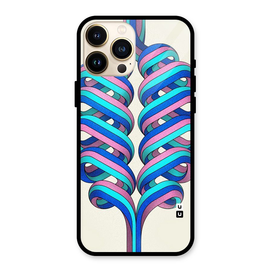 Coil Abstract Pattern Glass Back Case for iPhone 13 Pro Max