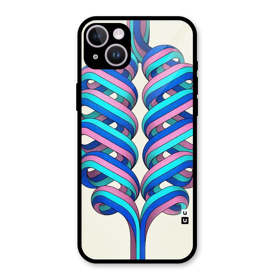 Coil Abstract Pattern Glass Back Case for iPhone 14 Plus
