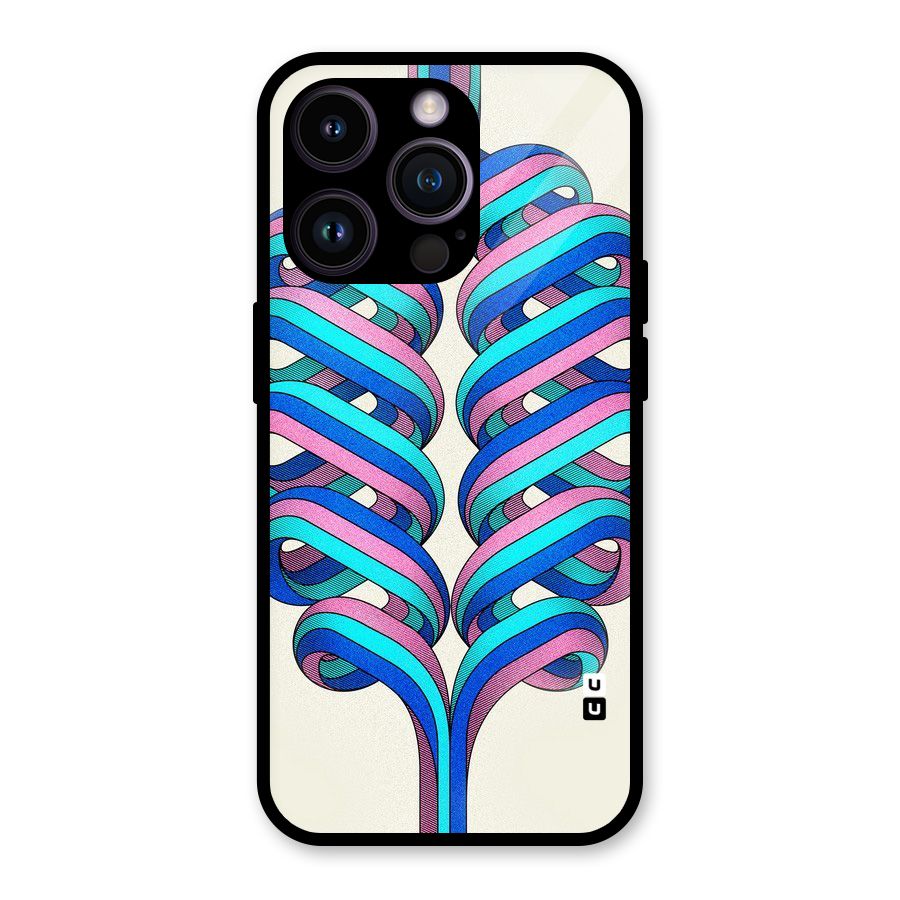 Coil Abstract Pattern Glass Back Case for iPhone 14 Pro