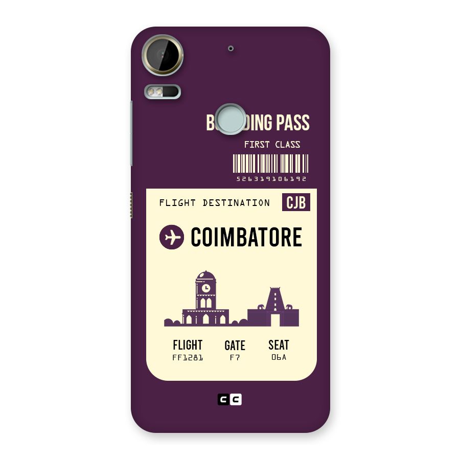 Coimbatore Boarding Pass Back Case for Desire 10 Pro