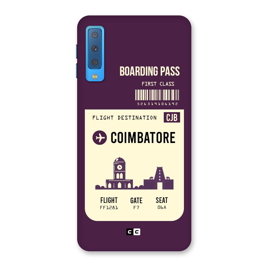 Coimbatore Boarding Pass Back Case for Galaxy A7 (2018)