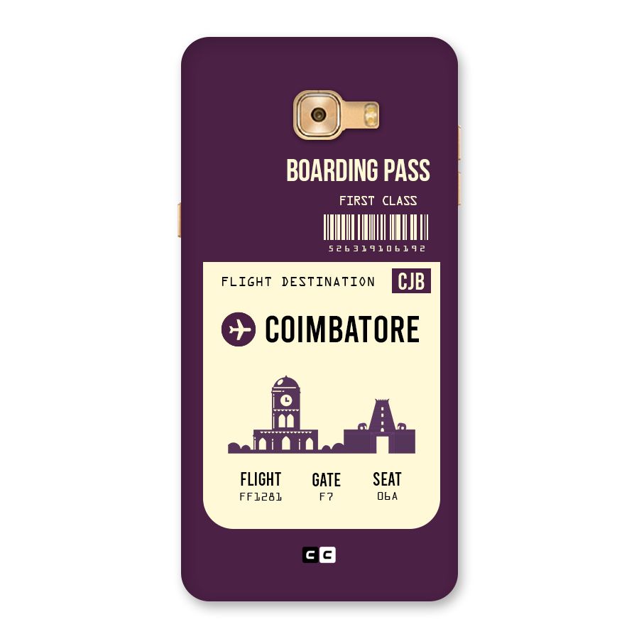Coimbatore Boarding Pass Back Case for Galaxy C9 Pro