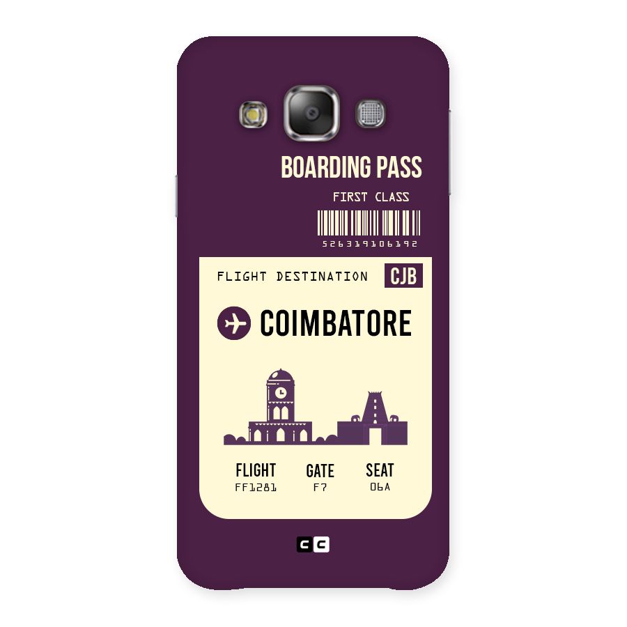 Coimbatore Boarding Pass Back Case for Galaxy E7