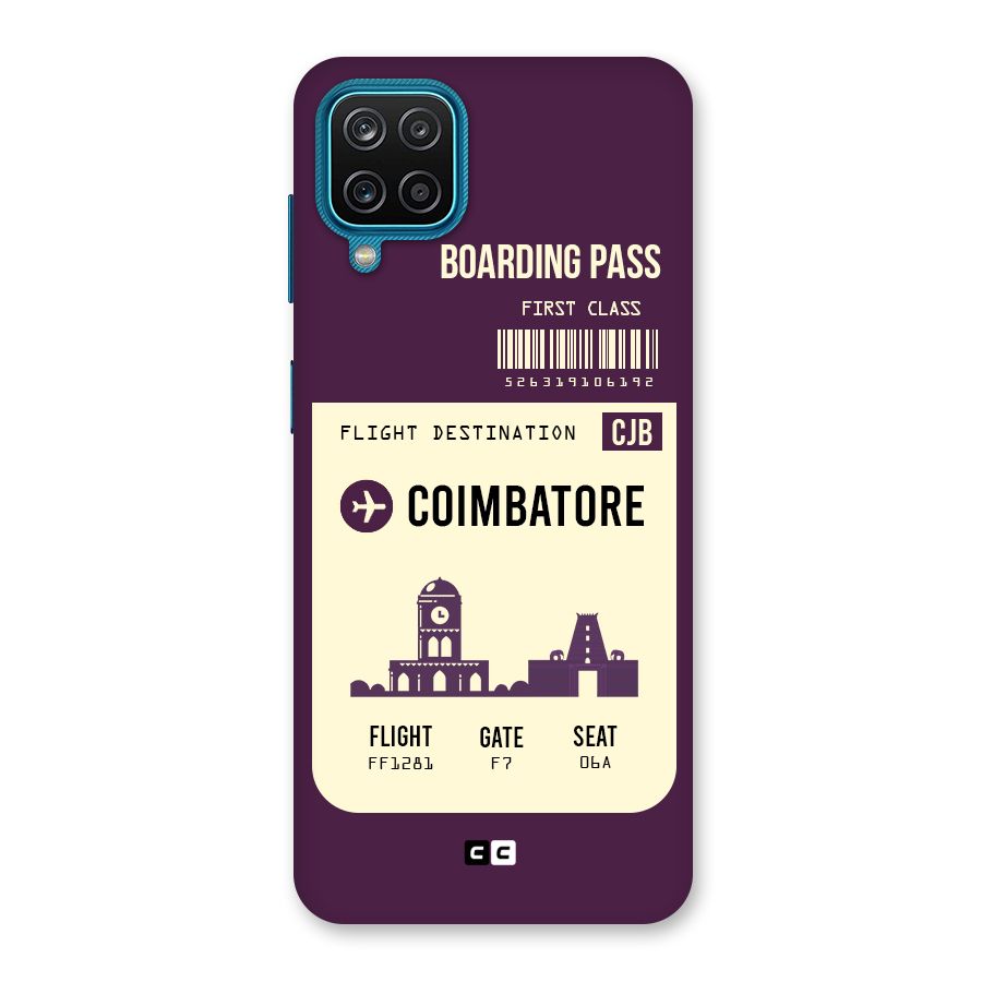 Coimbatore Boarding Pass Back Case for Galaxy M12