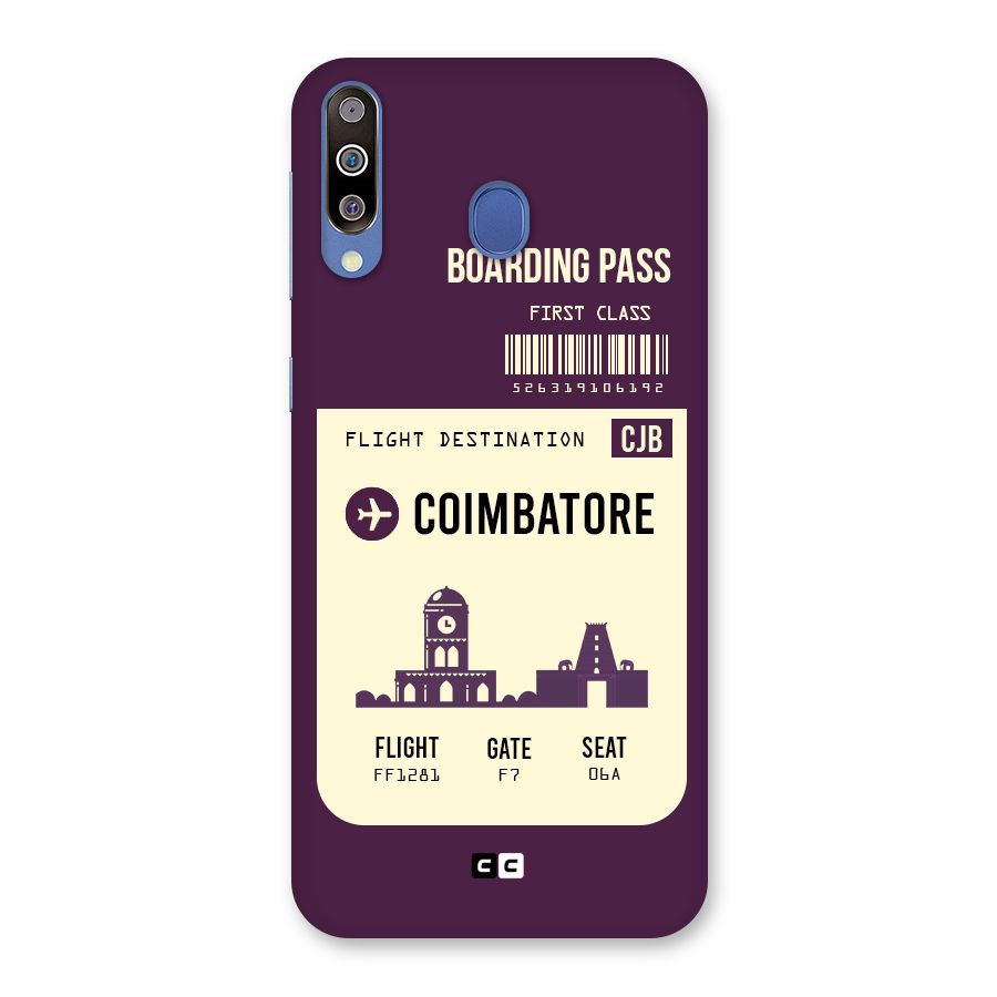Coimbatore Boarding Pass Back Case for Galaxy M30