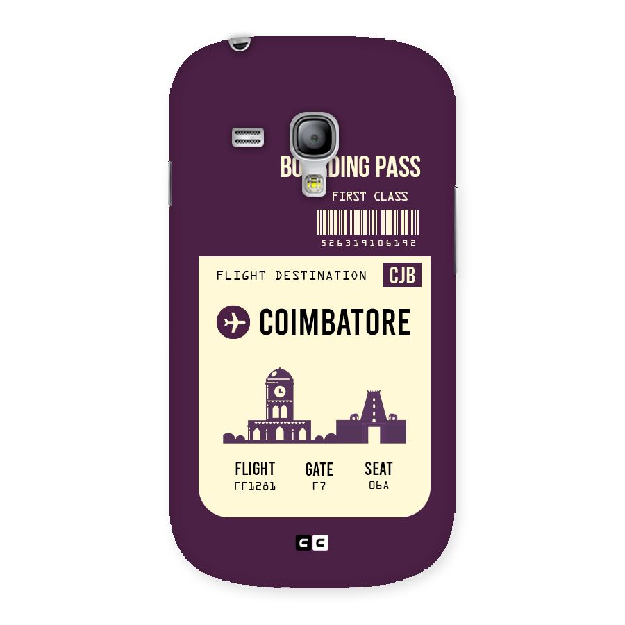 Coimbatore Boarding Pass Back Case for Galaxy S3 Mini