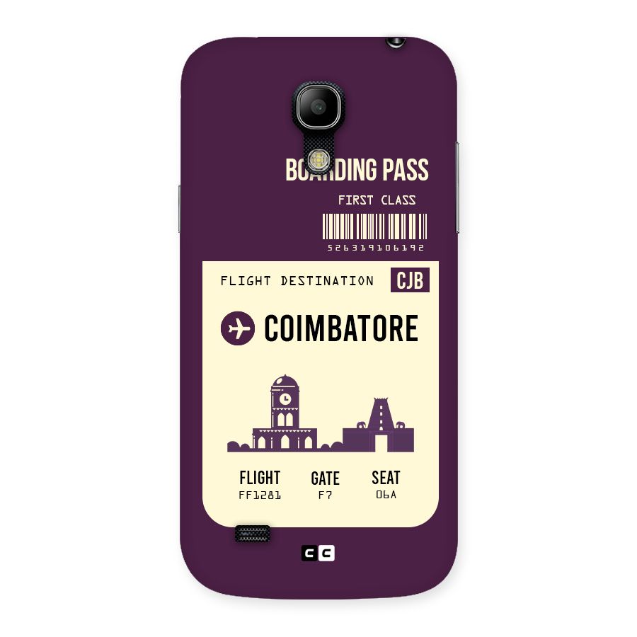 Coimbatore Boarding Pass Back Case for Galaxy S4 Mini