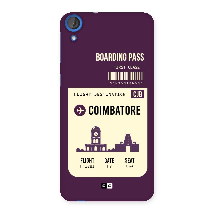 Coimbatore Boarding Pass Back Case for HTC Desire 820