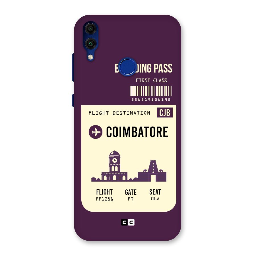 Coimbatore Boarding Pass Back Case for Honor 8C
