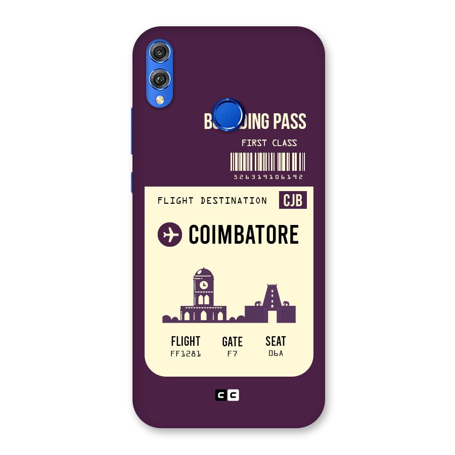 Coimbatore Boarding Pass Back Case for Honor 8X