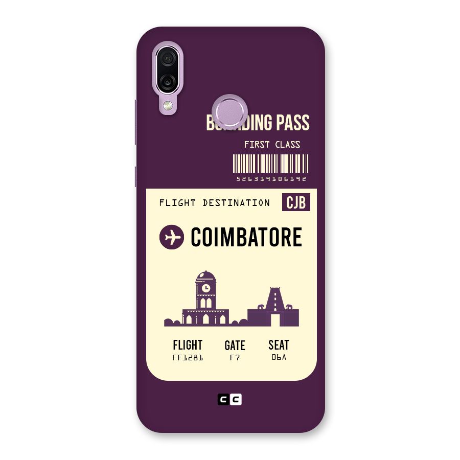 Coimbatore Boarding Pass Back Case for Honor Play