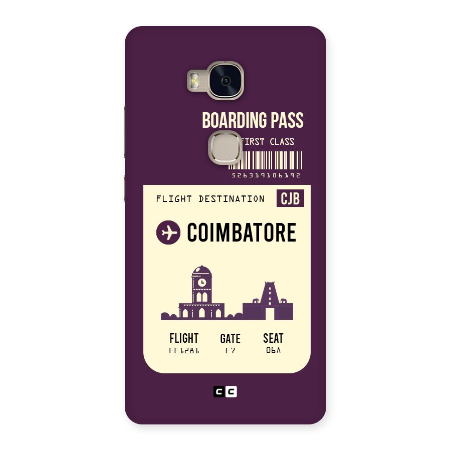 Coimbatore Boarding Pass Back Case for Huawei Honor 5X
