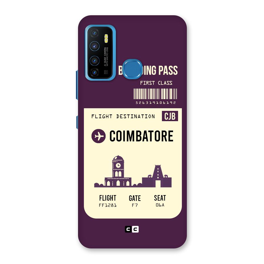 Coimbatore Boarding Pass Back Case for Infinix Hot 9
