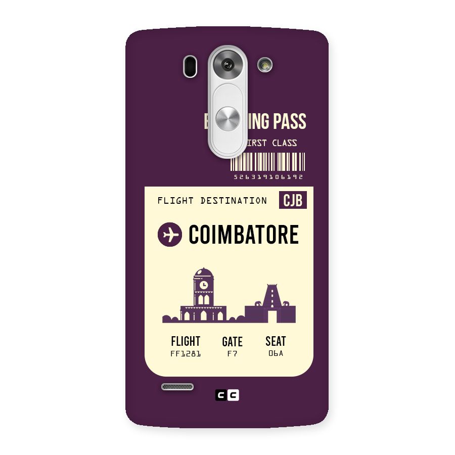 Coimbatore Boarding Pass Back Case for LG G3 Mini