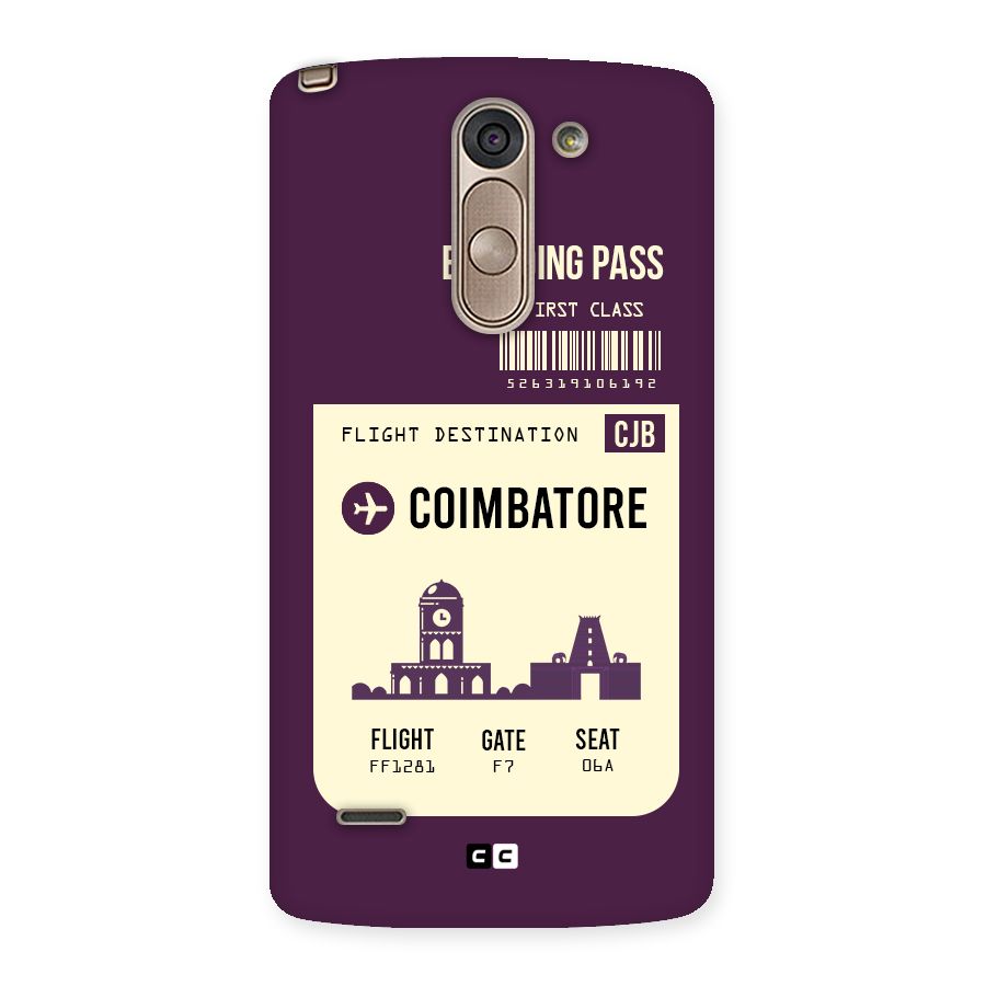 Coimbatore Boarding Pass Back Case for LG G3 Stylus