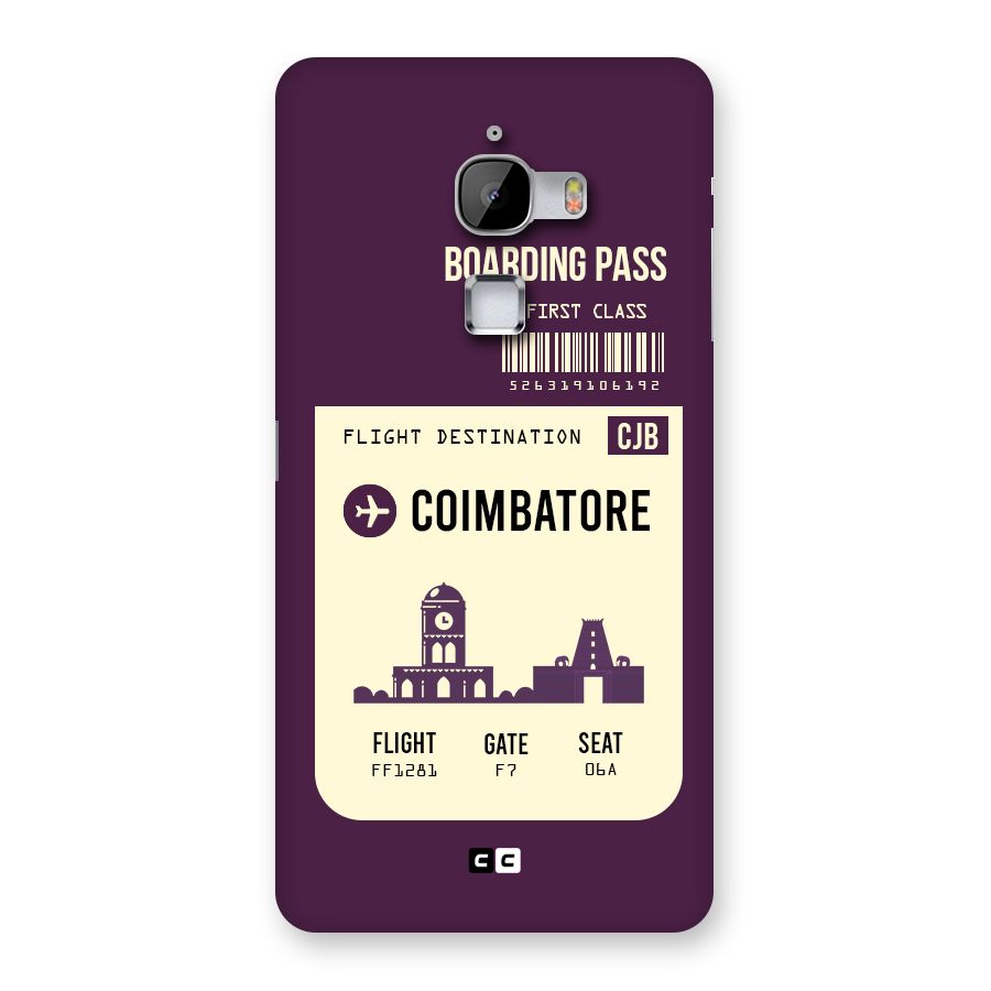 Coimbatore Boarding Pass Back Case for LeTv Le Max