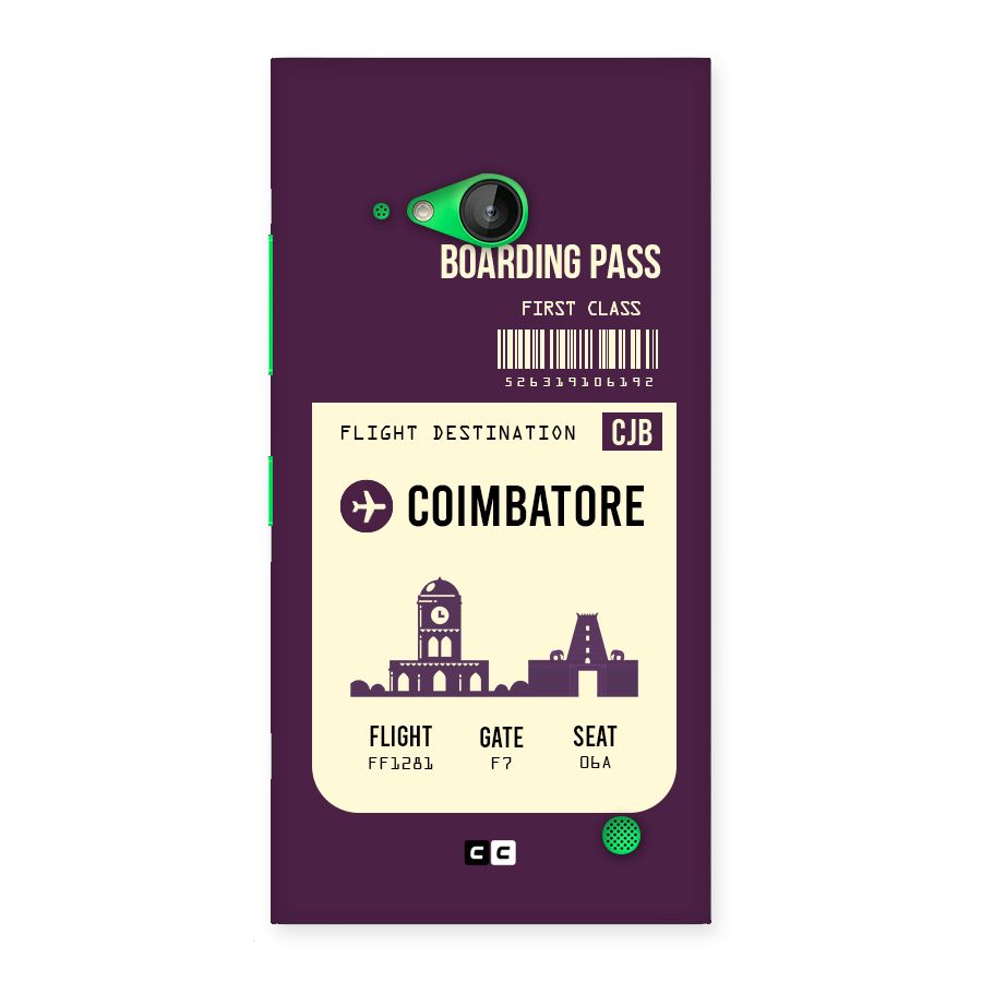 Coimbatore Boarding Pass Back Case for Lumia 730