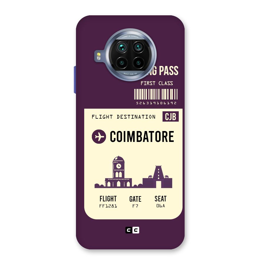 Coimbatore Boarding Pass Back Case for Mi 10i