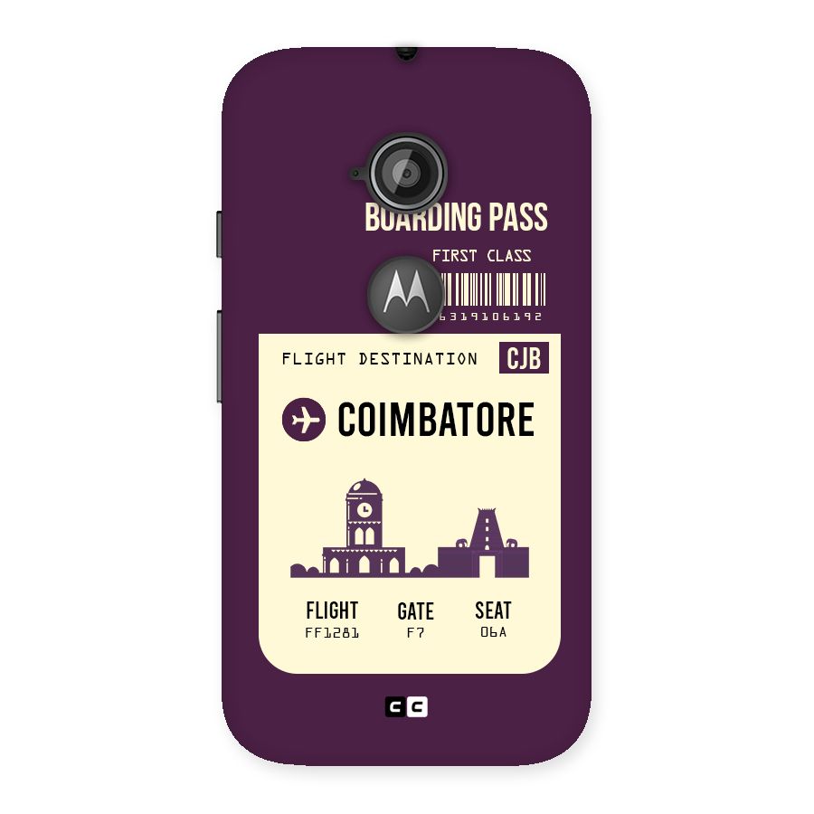 Coimbatore Boarding Pass Back Case for Moto E 2nd Gen